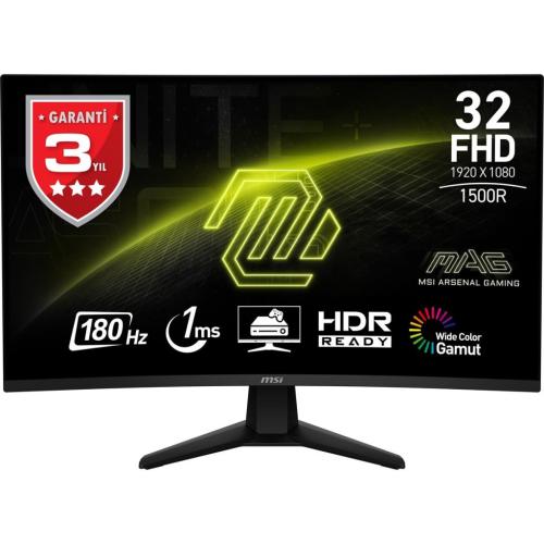 31.5 MSI MAG 32C6 FHD 1MS 180HZ CURVE 1500R VA GAMING