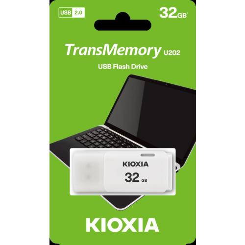 32GB USB2.0 KIOXIA BEYAZ USB BELLEK LU202W032GG4