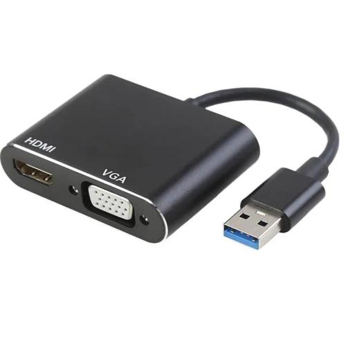 ALFAIS 4769 USB 3.0 TO HDMI VGA 1080P MONİTÖR GENİŞLETİCİ DÖNÜŞTÜRÜCÜ ADAPTÖR