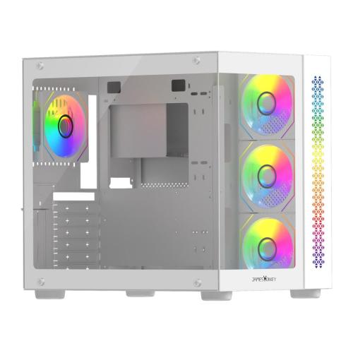 James Donkey Stark S800 4xARGB Temperli Cam ATX Beyaz Gaming (Oyuncu) Kasa
