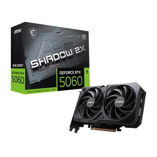 MSI GEFORCE RTX 5060 TI 8G SHADOW 2X OC GDDR7 128B DX12 PCIE 5.0 X16 (3XDP 1XHDMI)