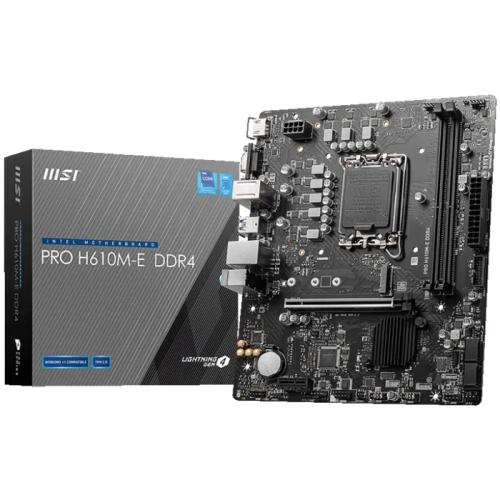 MSI PRO H610M-E DDR4 Intel H610 Soket 1700 3200MHz(OC) M.2 Anakart