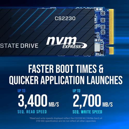 PNY CS2230 2TB 3300/2500 NVMe PCIe M.2 SSD (M280CS2230-2TB-RB)