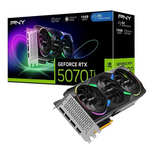 PNY RTX 5070 Ti OC ARGB Siyah Ekran Kartı (VCG5070T16TFXXPB1-O)