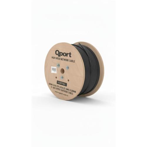 QPORT Q-CATFULL 23AWG 500 METRE CAT6 OUTDOOR SİYAH