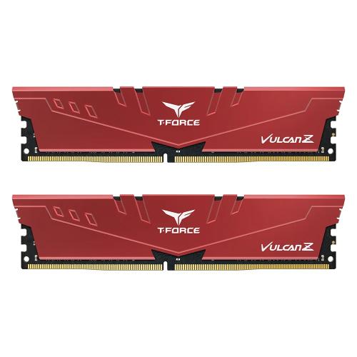Team T-Force Vulcan Z Red 16GB 2x8GB 3200Mhz CL16 DDR4 Gaming Ram (TLZRD416G3200HC16FDC01)
