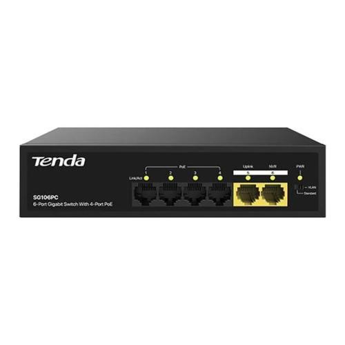 TENDA SG106PC 6 PORT 4 PORT POE+ 10/100/1000 MBPS 2 PORT UPLİNK SWITCH