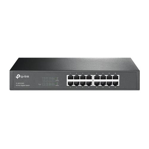 TP-LINK TL-SG1016D 16 PORT GİGABİT RACK MOUNT SWİTCH 10/100/1000 MBPS ÇELİK KASA